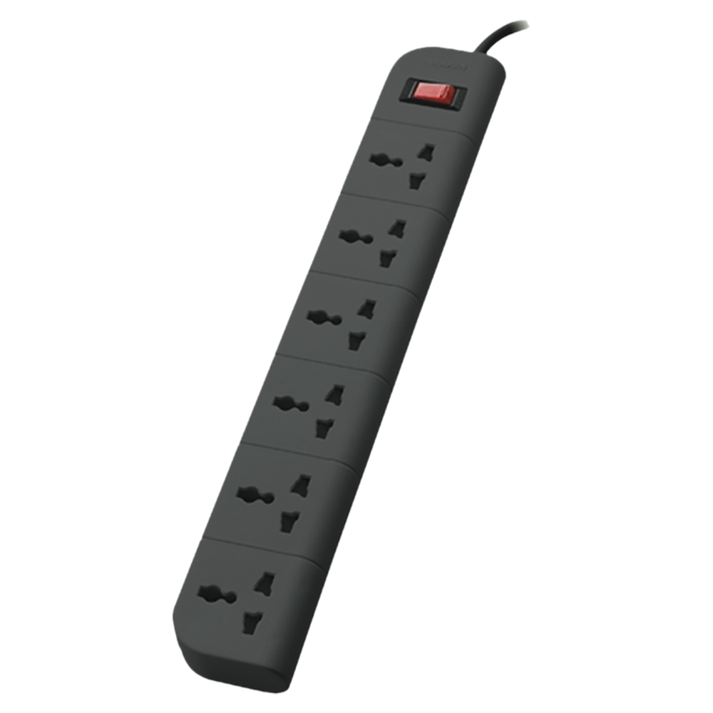 Buy Belkin 2M 6 Outlet Surge Protector (F9E600ZB, Grey) Online - Croma